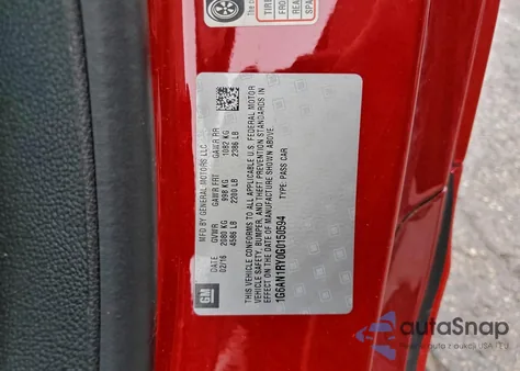 2016 Cadillac Ats-V z USA, uszkodzony, nr VIN 1G6AN1RY0G0150594